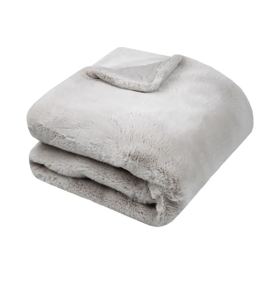 Plaid en tissu naturel 130x160cm - Bostan