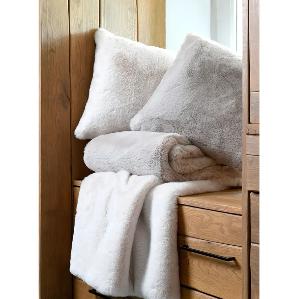 Plaid en tissu naturel 130x160cm - Bostan