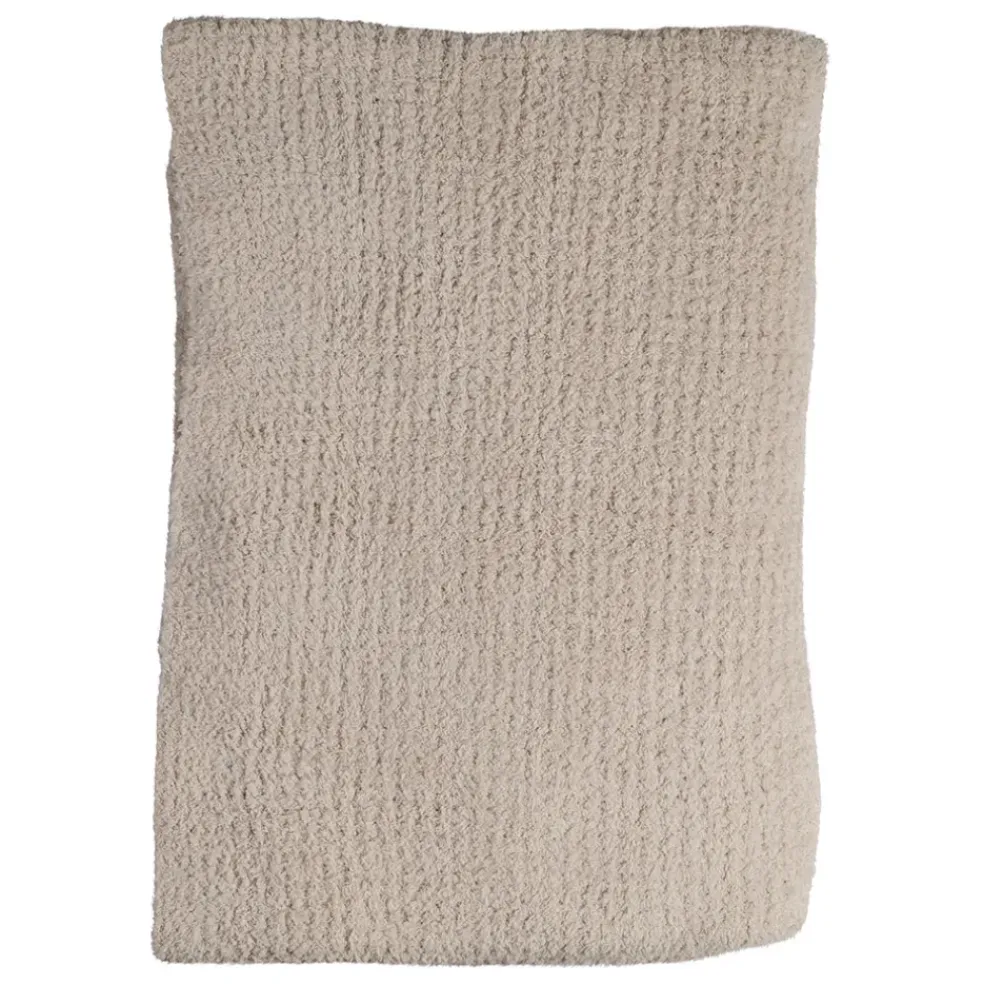 Plaid en tissu taupe 170x130cm - Alysse