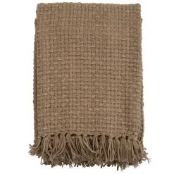 Plaid en tissu taupe 130x170cm - Klosen