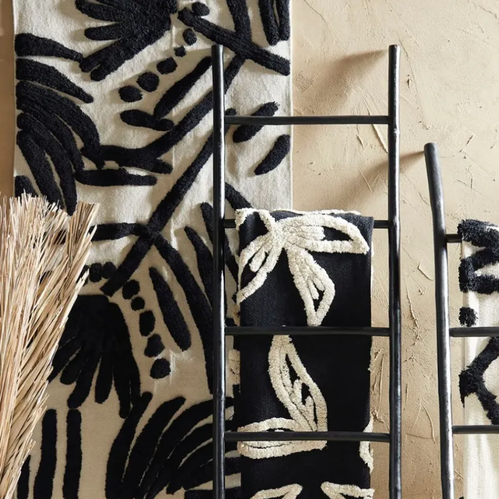 Plaid Tufte Noir et Blanc 170X130cm