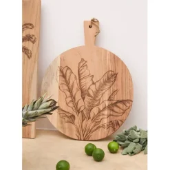 Planche à découper bananier en acacia naturel 50x40cm - Dalbert