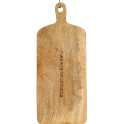 Planche à découper en manguier naturel 16x39cm - Famille