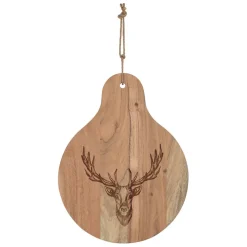 Planche a découper cerf en acacia naturel 32x42cm - Dalbert