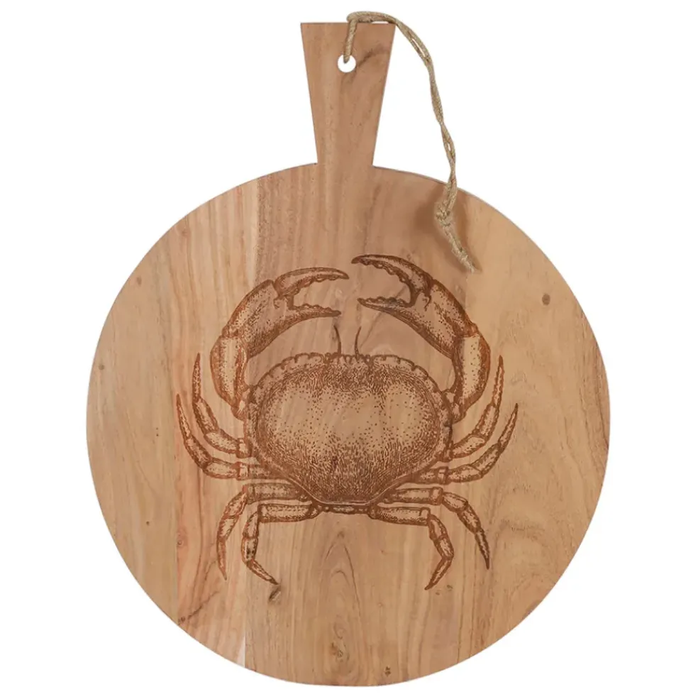 Planche a découper crabe en acacia naturel 40x50cm - Dalbert