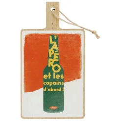 Planche a découper en bois multicolore 14x26cm - Copains D'Abord