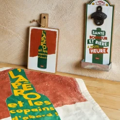 Planche a découper en bois multicolore 14x26cm - Copains D'Abord