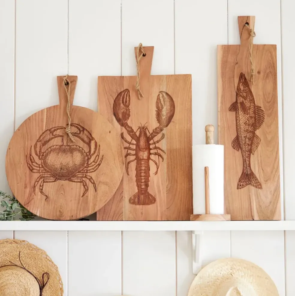 Planche a découper poisson en acacia naturel 20x70cm - Dalbert
