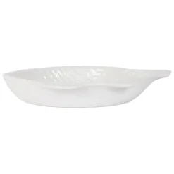 Plat à four en grès blanc 32x30cm - Pisca
