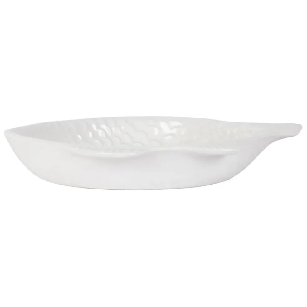 Plat à four en grès blanc 32x30cm - Pisca