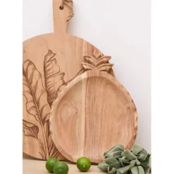 Plat ananas en acacia naturel 36x27cm - Dalbert