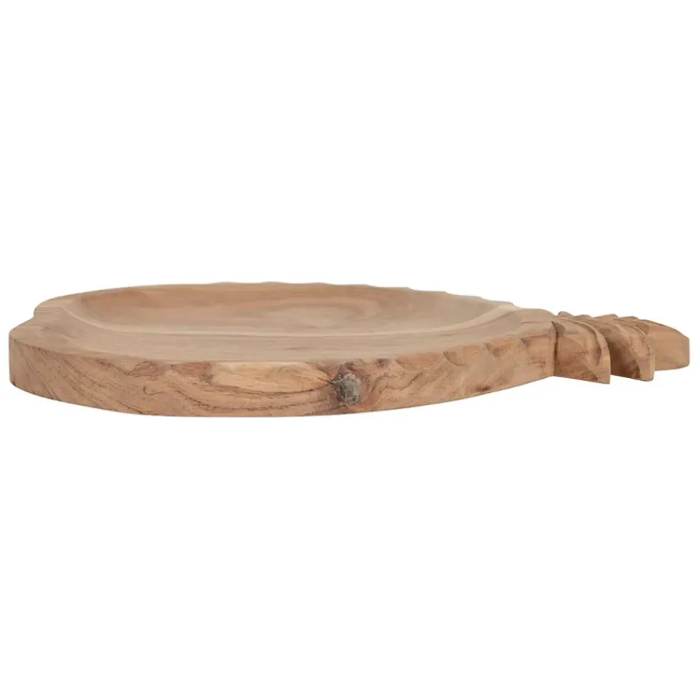 Plat ananas en acacia naturel 36x27cm - Dalbert