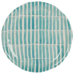 Plat en terre cuite turquoise d33cm - Lisia