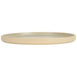 Plat rond en grès amande d33cm - Sweet Leaves