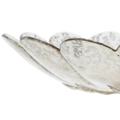 Plat sur pied en verre mercurise d33xh15.5cm - Antik