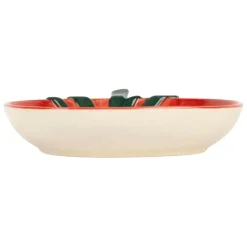Plat tomate en grès rouge 18x17cm - P'tit Légume