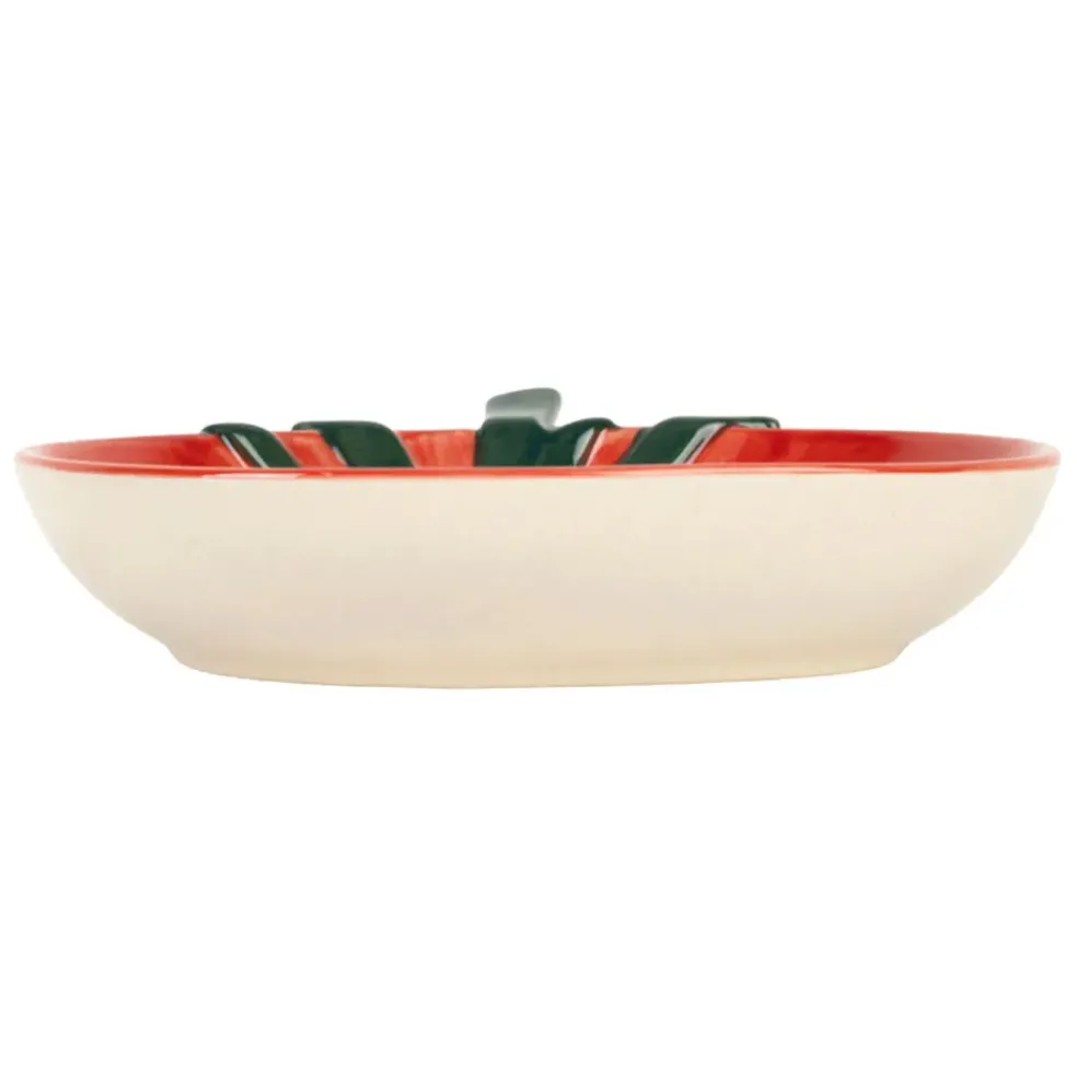 Plat tomate en grès rouge 18x17cm - P'tit Légume
