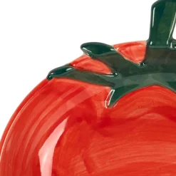 Plat tomate en grès rouge 18x17cm - P'tit Légume