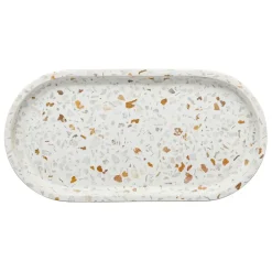 Plateau écru 25.5x13cm - Terrazzo