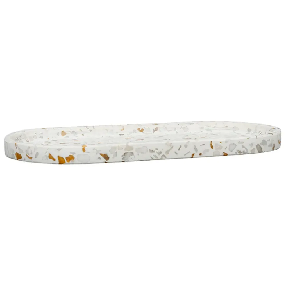 Plateau écru 25.5x13cm - Terrazzo