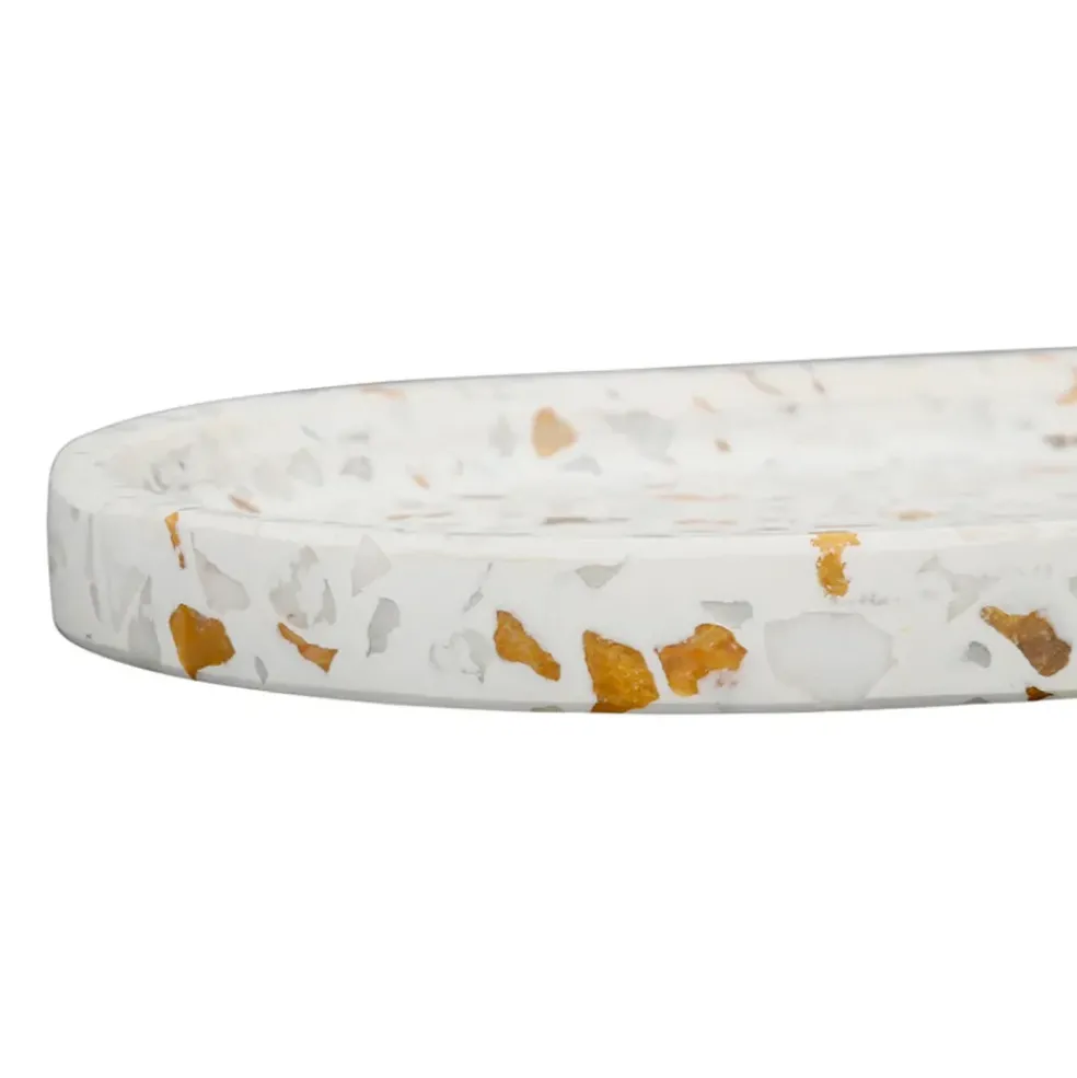 Plateau écru 25.5x13cm - Terrazzo