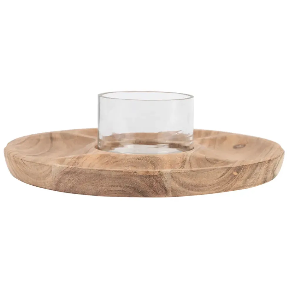 Plateau en acacia naturel avec coupel - Dalbert
