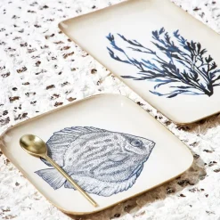 Plateau en fer bleu marine 15x25.5cm - Estran