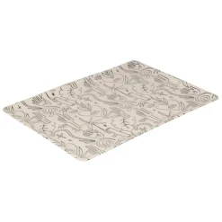 Plateau en fer ecru et noir 40x30xh1cm - Tulum