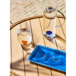 Plateau en fer indigo 30x15cm - Allegra