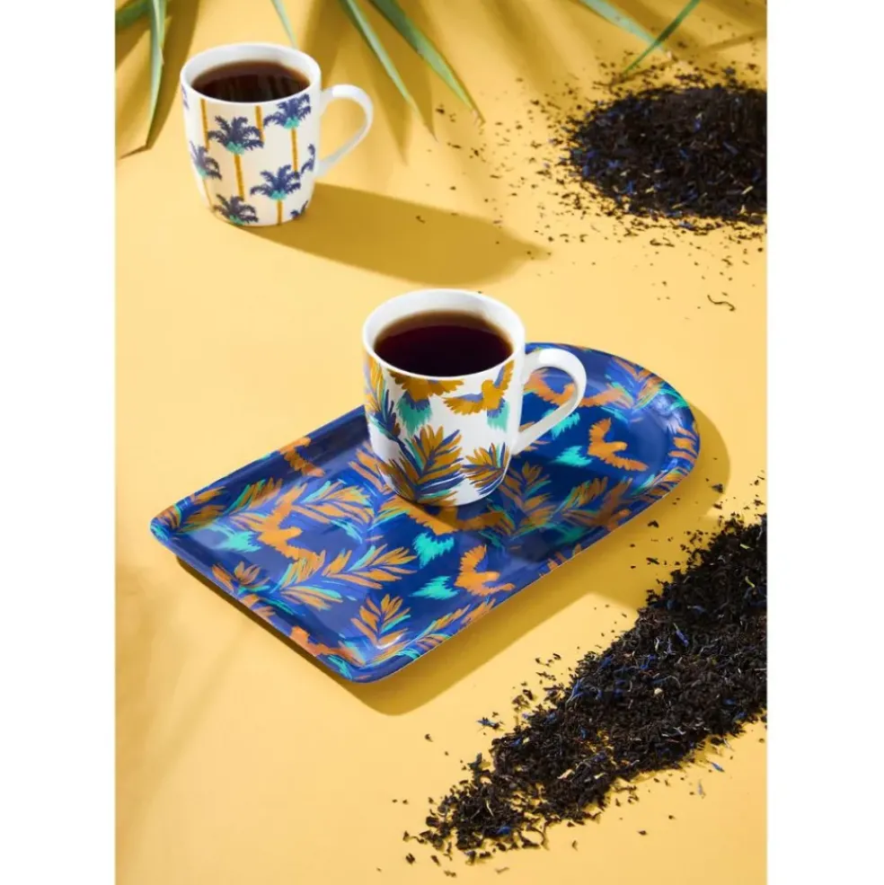 Plateau en fer indigo 17x30cm - Mocoa