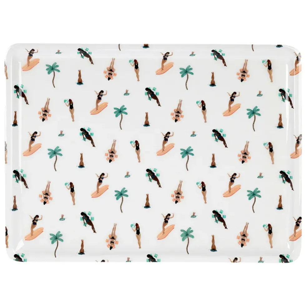Plateau en fer multicolore 40x30cm - Palma