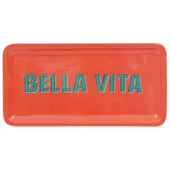 Plateau en fer orange 15x30cm - Palma