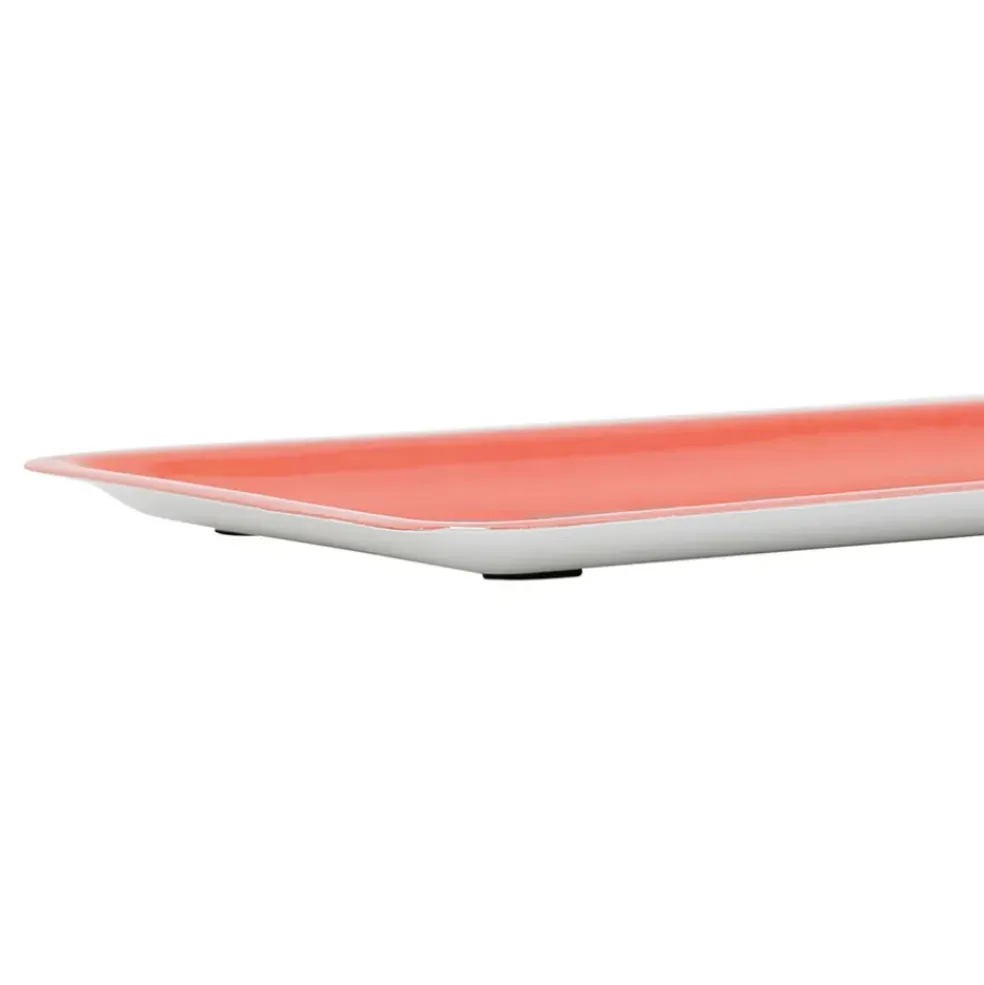 Plateau en fer orange 15x30cm - Palma