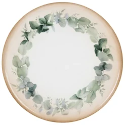 Plateau en fer rond eucalyptus d35cm