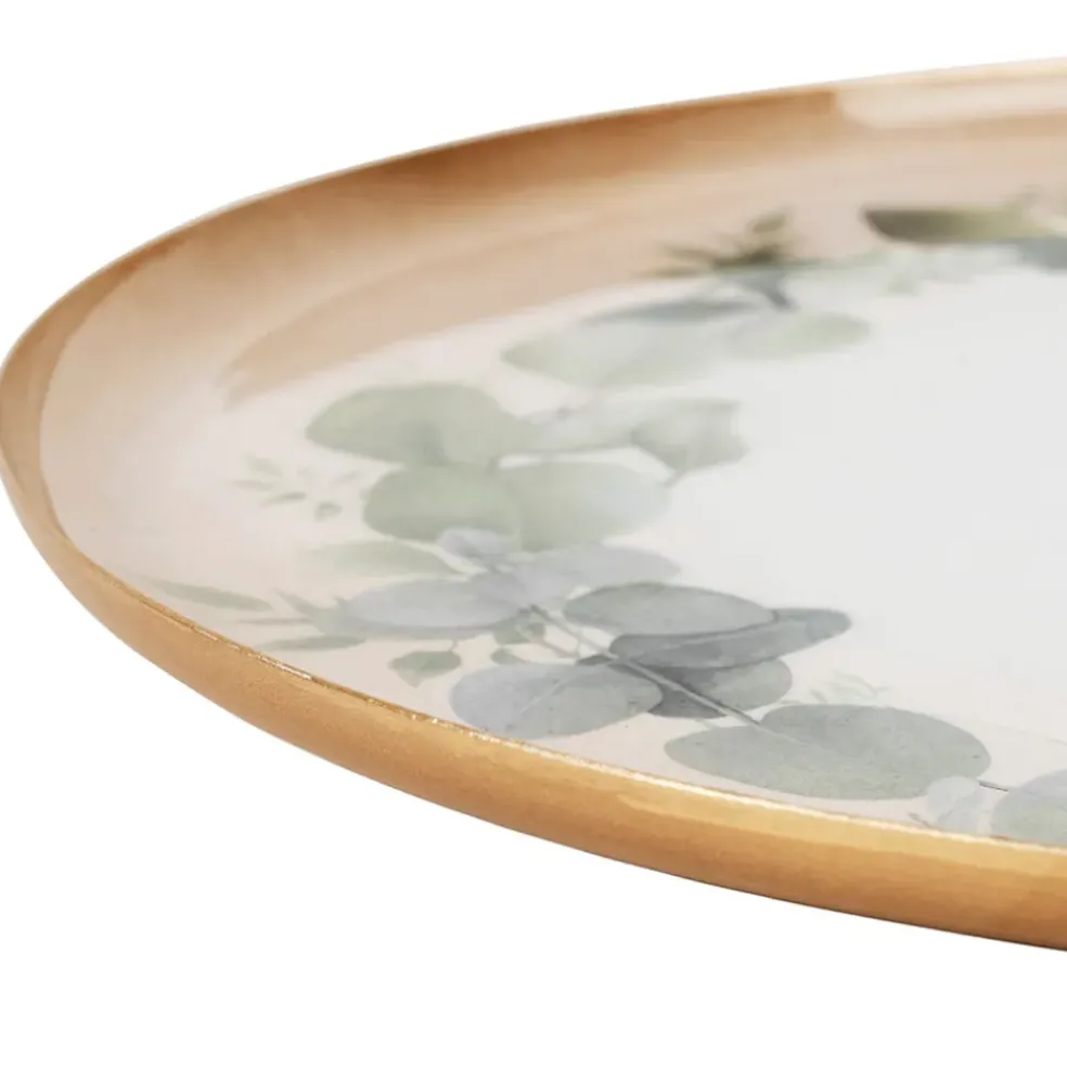 Plateau en fer rond eucalyptus d35cm