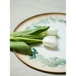Plateau en fer rond eucalyptus d35cm