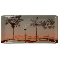 Plateau en fer terracotta 30x15cm - Tropic Étoile