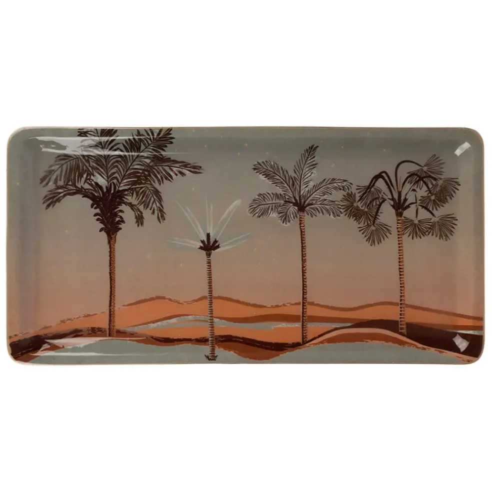Plateau en fer terracotta 30x15cm - Tropic Étoile