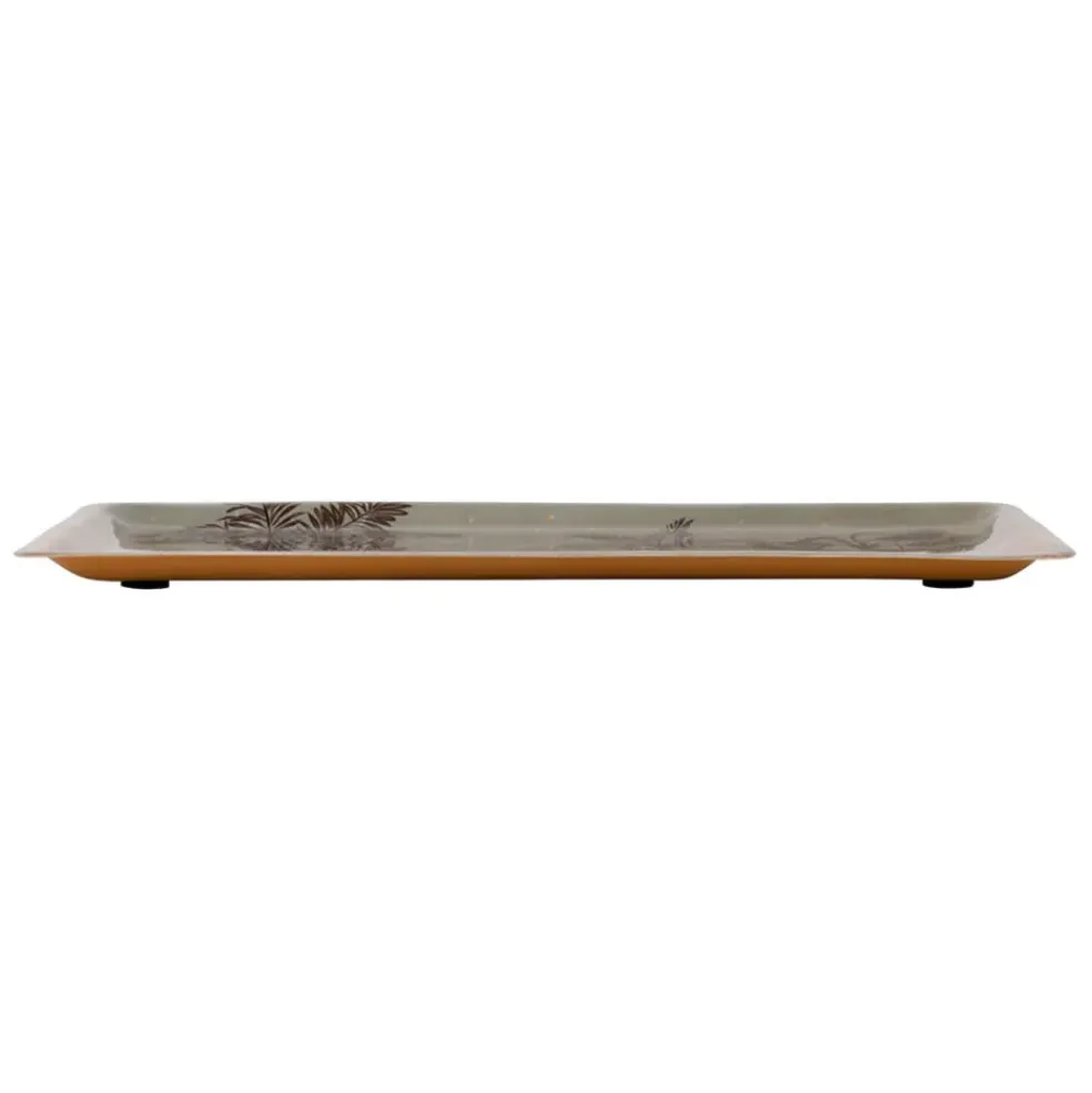Plateau en fer terracotta 30x15cm - Tropic Étoile