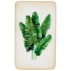Plateau en fer vert 15x25cm - Bananier