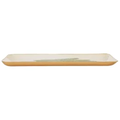 Plateau en fer vert 15x25cm - Bananier