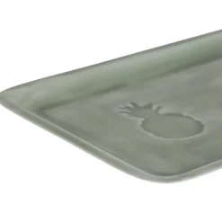Plateau en fer vert 30x15cm - Allegra