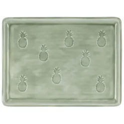 Plateau en fer vert 40x30cm - Allegra