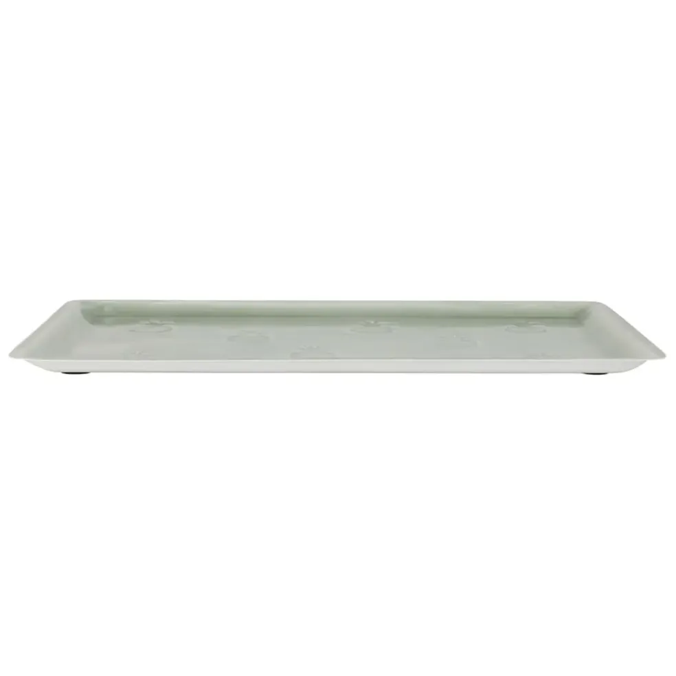 Plateau en fer vert 40x30cm - Allegra