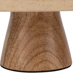Plateau en marbre et manguier beige 30x30xh10cm - Organic