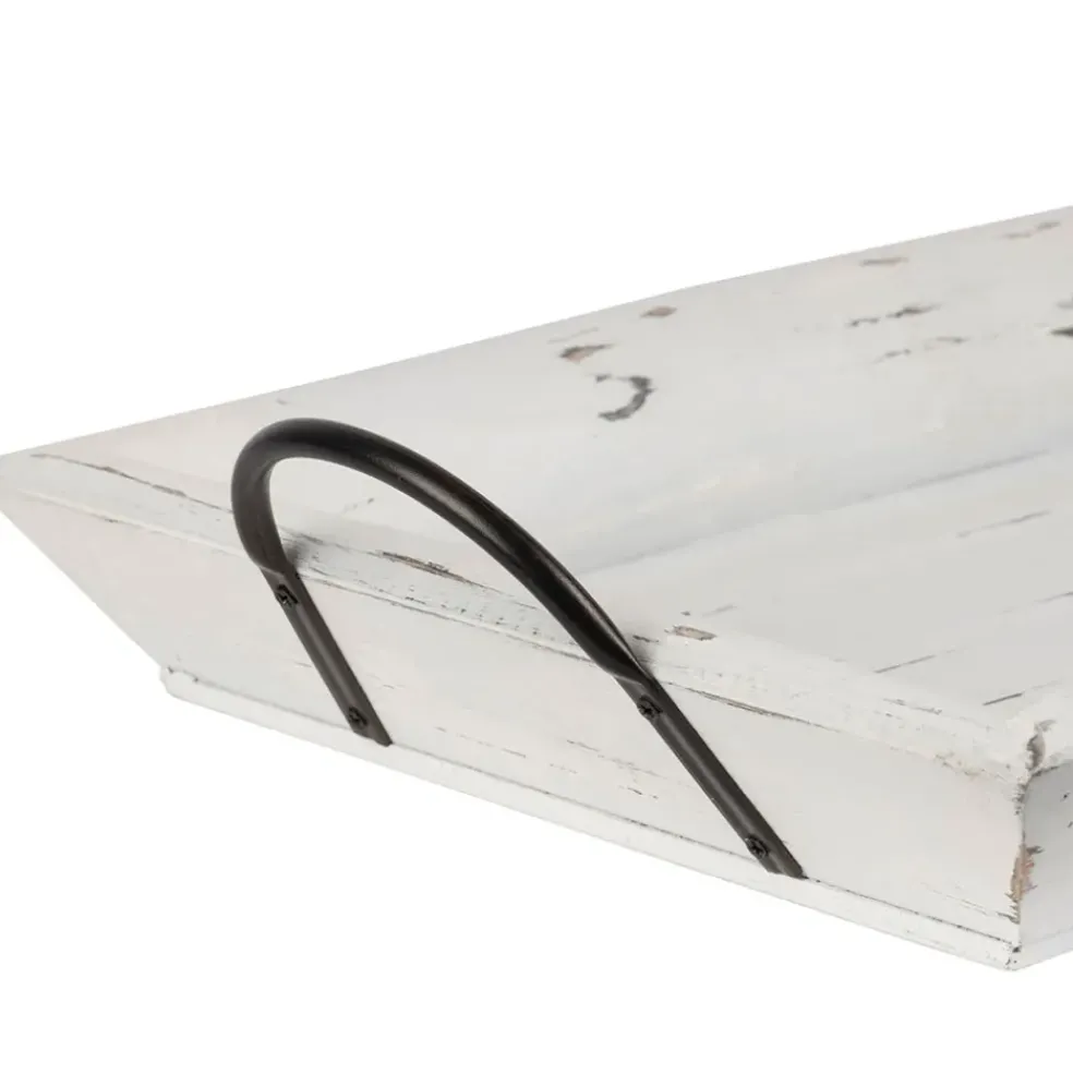 Plateau en sapin blanchi 65x34cm - Trappeur