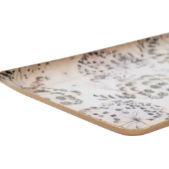 Plateau gypsophile en fer mauve 30x15cm - Botanique