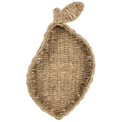 Plateau poire en jonc de mer naturel 22x38cm - Les Fruits