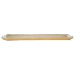 Plateau rectangulaire en fer taupe et doré - borddemer