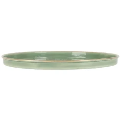 Plateau rond en fer sauge d36cm - Baroque